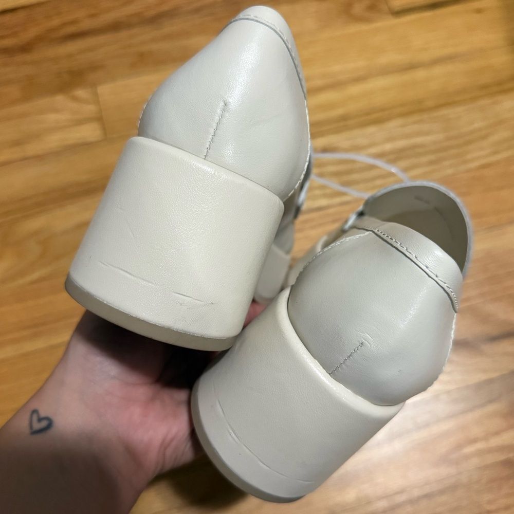 Dolce Vita Cream Platform Loafers - Picture 8 of 9